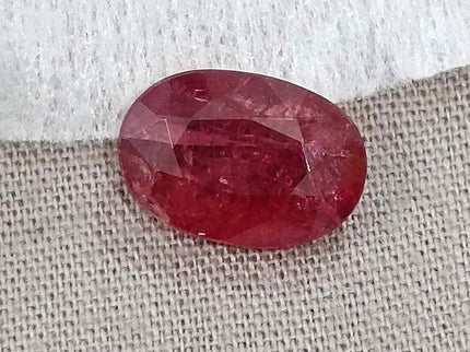 3.72ct Unheated Mozambique Ruby Natural SGL Certified Rasberry Red Oval Cut Loose Gemstone