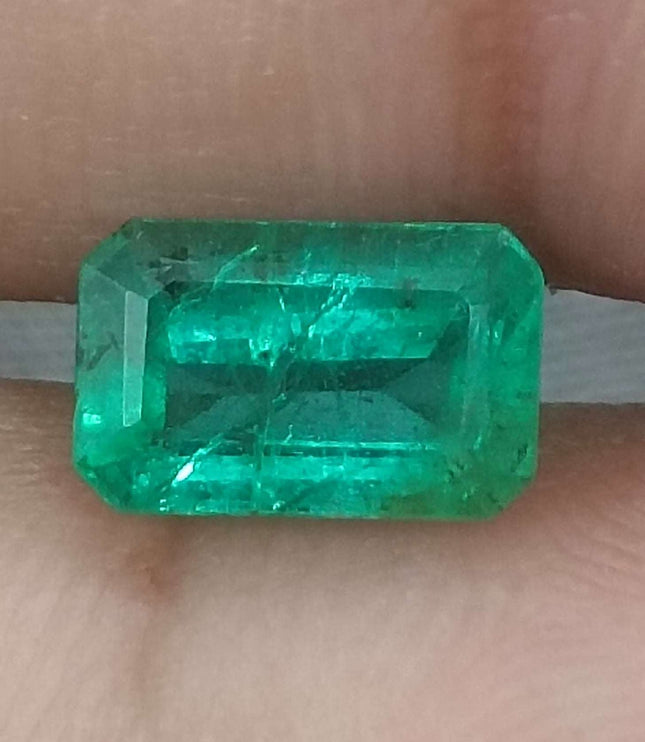 Natural Emerald 1.84ct Certified Zambian Origin Loose Gemstone