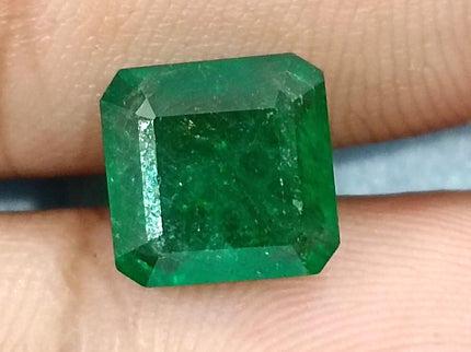 Natural Emerald 3.57ct Certified Deep Velvet Green Octagon Cut Loose Gemstone