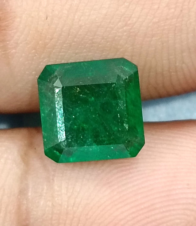 Natural Emerald 3.57ct Certified Deep Velvet Green Octagon Cut Loose Gemstone