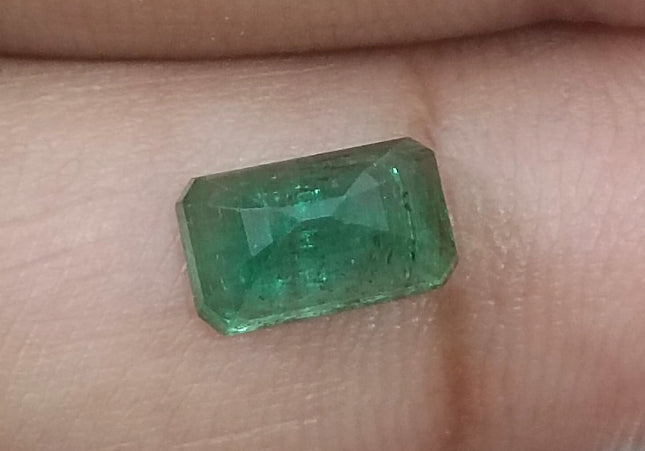 GSI Certified 1.68ct Deep Golden Green Natural Panjshir Emerald Minor Oiled Loose Gemstone