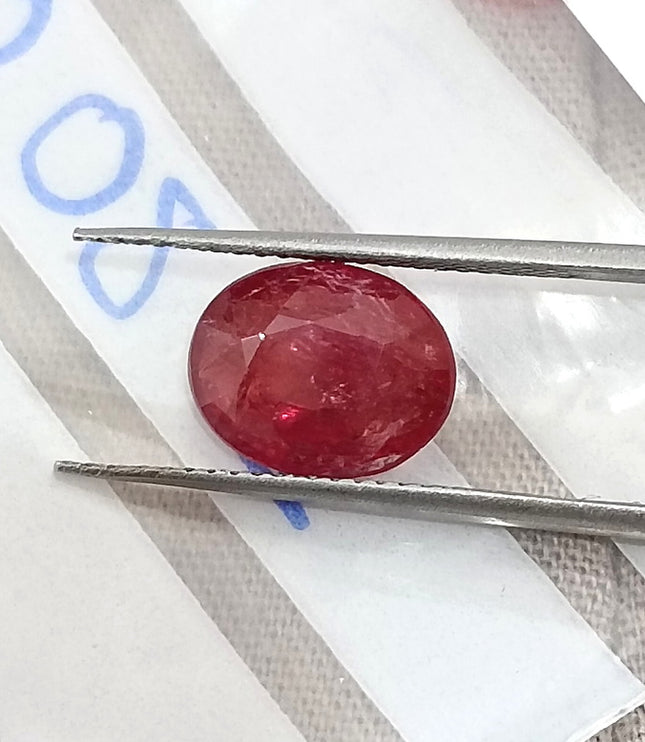 2.80ct Unheated Natural Ruby Mozambique SGL Certified Vivid Red Oval Loose Gemstone