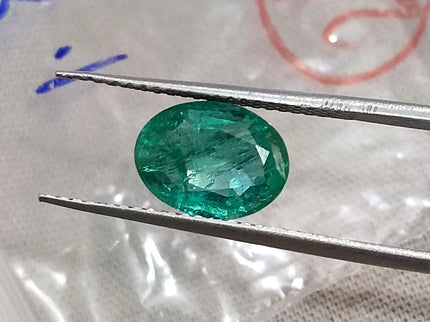 1.82ct Natural Emerald Medium Green SGL Certified Oval Cut Loose Gemstone