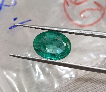 1.82ct Natural Emerald Medium Green SGL Certified Oval Cut Loose Gemstone
