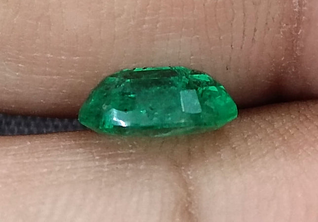 1.24ct Quality Natural Zambian Emerald Stone Spring Green Color Gemstone