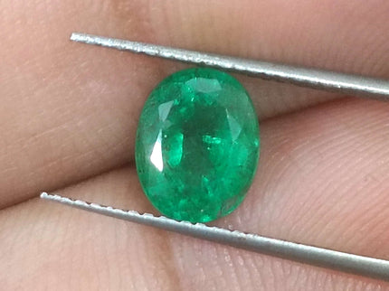 1.61ct Certified Natural Swat Emerald, Oval cut Loose Gemstone