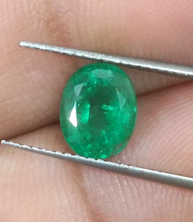 1.61ct Certified Natural Swat Emerald, Oval cut Loose Gemstone