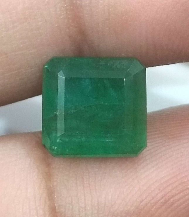Zambian Emerald 5.30ct Natural Significant Clarity Enhanced Octagon Cut Loose Gemstone