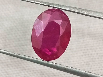 GSI Certified 1.10ct Deep Maroon Red Ruby, Untreated