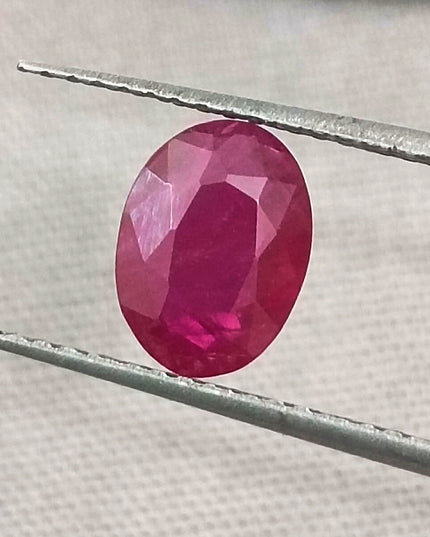 GSI Certified 1.10ct Deep Maroon Red Ruby, Untreated