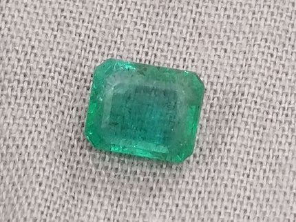 Certified 1.15ct Natural Zambian Emerald Stone.