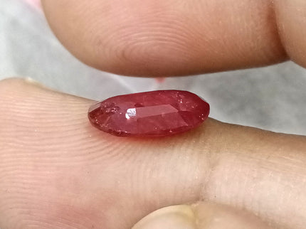 2.95ct Unheated Natural Mozambique Blood Red SGL Certified Ovsl Cut Gemstone