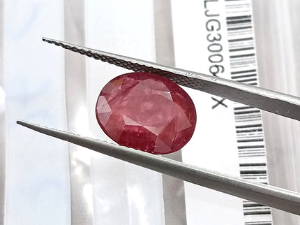 3.76ct Untreated Mozambique Ruby Natural Wine Red SGL Certified Oval Cut Gemstone