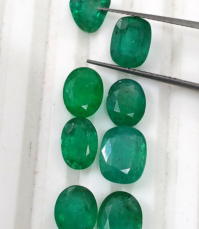 Zambian Emerald Parcel 10.30ct Natural Mixed Cut Loose Gemstones