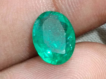 1.74ct Natural Emerald Deep Green Zambia Oval Cut SGL Certified Minor Oil Gemstone