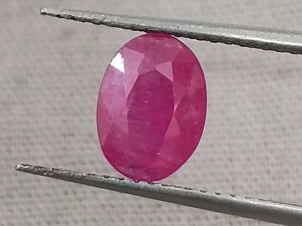 GSI Certified 1.34ct Mozambique Ruby, Natural Untreated Ruby
