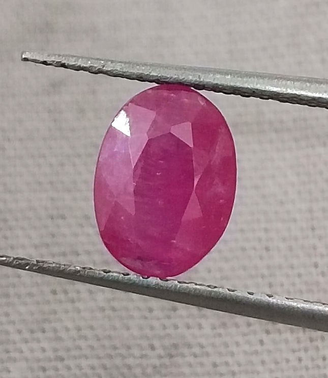 GSI Certified 1.34ct Mozambique Ruby, Natural Untreated Ruby
