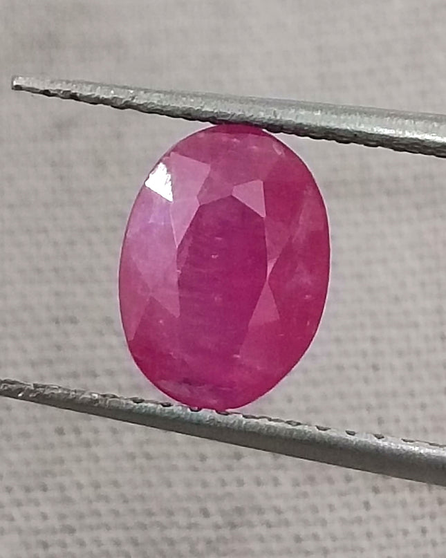 GSI Certified 1.34ct Mozambique Ruby, Natural Untreated Ruby