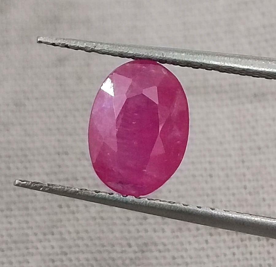 GSI Certified 1.34ct Mozambique Ruby, Natural Untreated Ruby