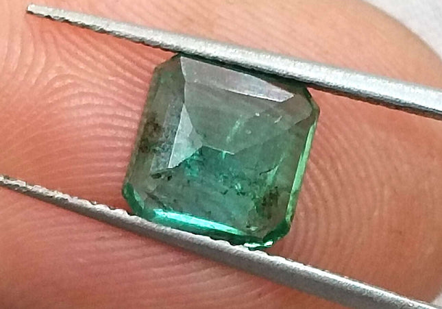 1.38ct Natural Zambian Emerald GSI Certified Minor Oiled Loose Gemstone