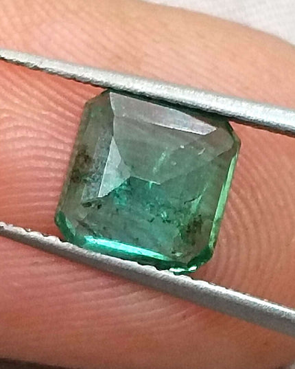 1.38ct Natural Zambian Emerald GSI Certified Minor Oiled Loose Gemstone