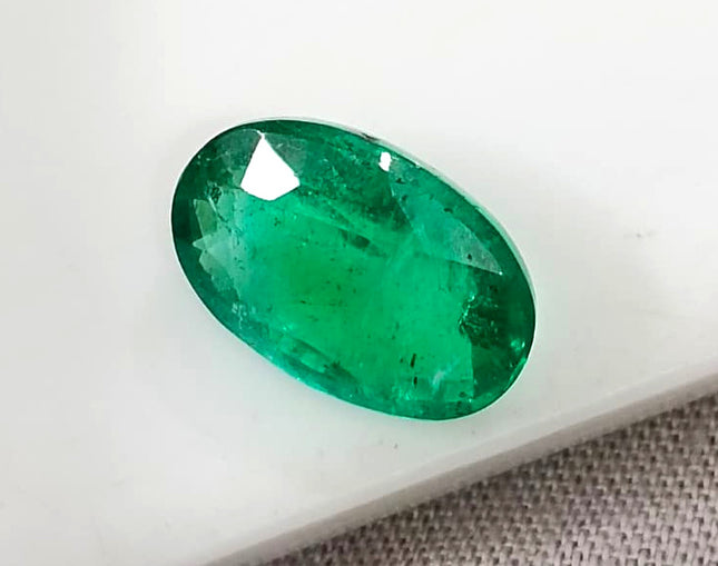 Swat Emerald 3.60ct Vivid Deep Green Natural Oval Cut Loose Gemstone