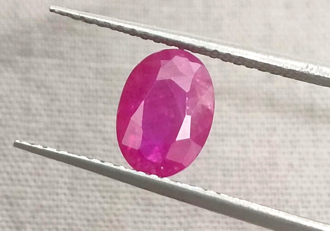 GSI Certified 1.54ct Mozambique Ruby, Natural Untreated Gemstone