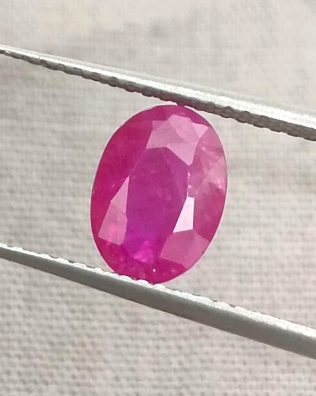 GSI Certified 1.54ct Mozambique Ruby, Natural Untreated Gemstone
