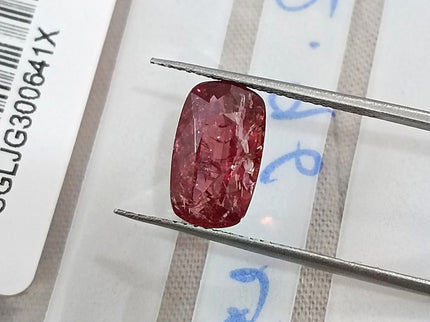 2.96ct Unheated Mozambique Ruby Rasberry Red SGL Certified Cushion Cut Loose Gemstone