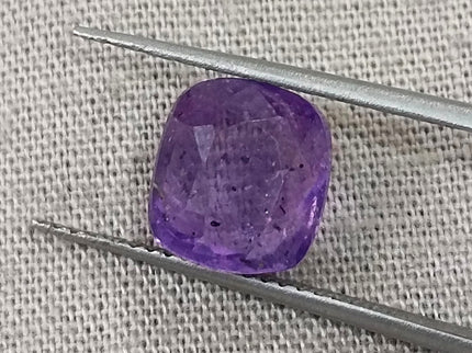 3.89ct Purple Sapphire, Certified Natural Unheated Sri Lanka Origin Cushion Cut Loose Gemstone