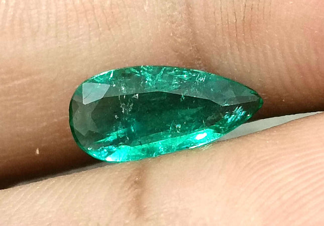 GSI Certified 1.50ct Medium Deep Green Zambian Emerald Minor Oiled Loose Gemstone
