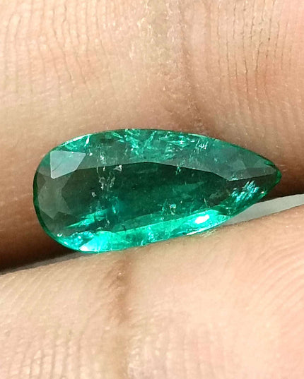 GSI Certified 1.50ct Medium Deep Green Zambian Emerald Minor Oiled Loose Gemstone