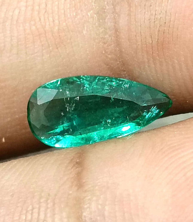 Certified 1.50ct Zambian Natural Emerald Stone