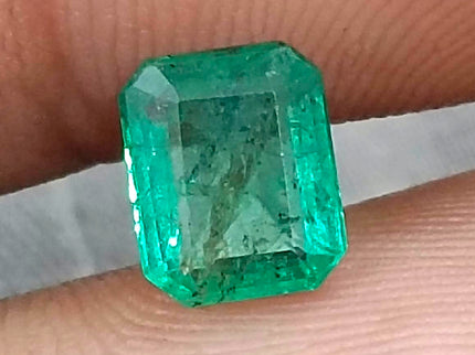 1.45ct Zambian Emerald Natural Medium Green Octagon Cut Earth Mined Gemstone