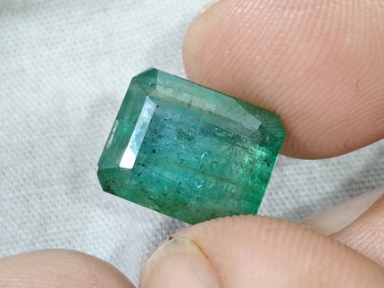 Natural Emerald 8.22ct Certified Natural Octagon Cut Stone