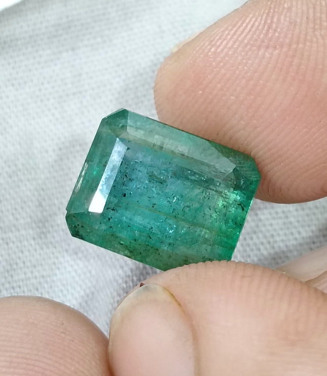 Natural Emerald 8.22ct Certified Natural Octagon Cut Stone