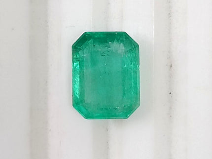 Natural Zambian Emerald 2.14ct Medium Light Green Octagon Cut Loose Gemstone