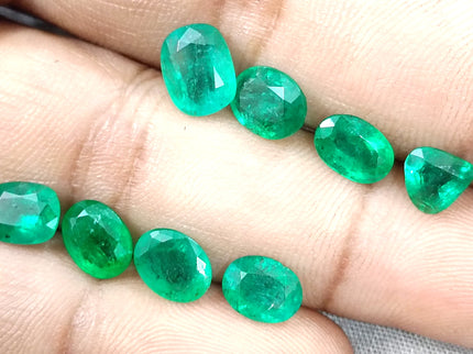Zambian Emerald Parcel 10.30ct Natural Mixed Cut Loose Gemstones