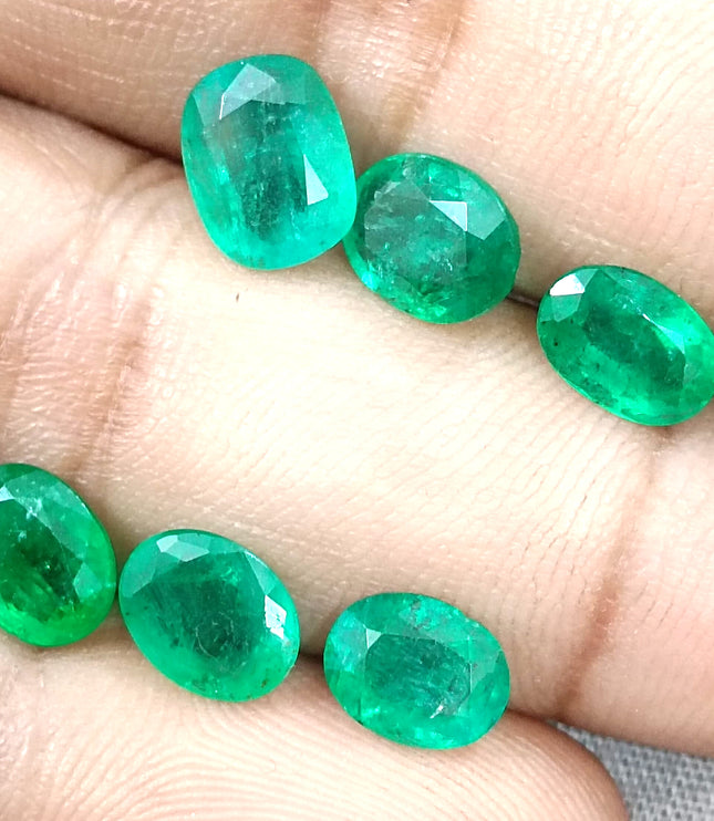 Zambian Emerald Parcel 10.30ct Natural Mixed Cut Loose Gemstones