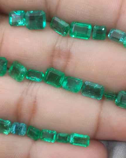 20.64ct Medium to Vivid Green Zambian Emerald Parcel Minor Oiled Loose Gemstones