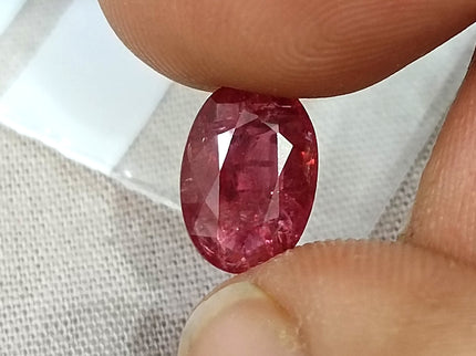 2.59ct Unheated Natural Ruby Mozambique SGL Certified Wine Red Oval Loose Gemstone