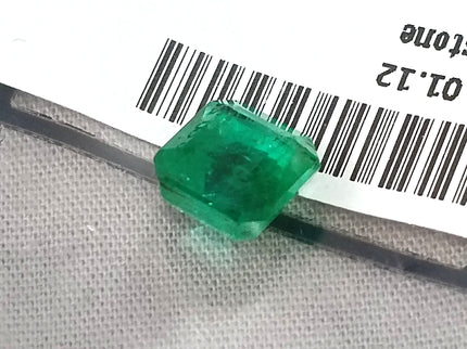 Emerald Natural 3.64ct GSI Certified Medium Deep Parrot Green Octagon Cut Loose Gemstone