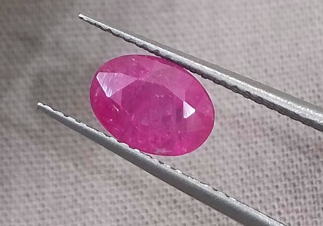 GSI Certified 1.37ct Mozambique Ruby, Natural Untreated Gemstone