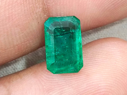 3.08ct Natural Emerald Medium Deep Green Zambian SGL certified Octagon Cut Gemstone