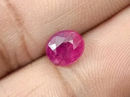 Mozambique Ruby 1.68ct Deep Purplish Red Oval Cut Loose Gemstone