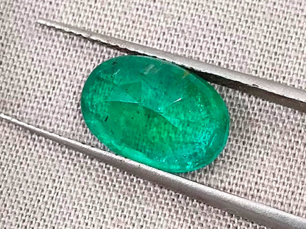 Swat Emerald 3.60ct Vivid Deep Green Natural Oval Cut Loose Gemstone