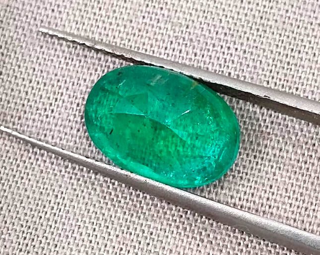 Swat Emerald 3.60ct Vivid Deep Green Natural Oval Cut Loose Gemstone