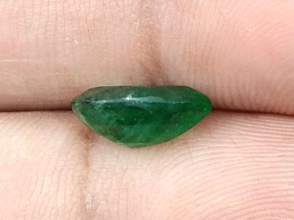 Zambian Emerald 2.31ct Certified Natural Deep Green Pear Cut Stone