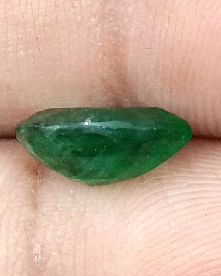 2.31ct GSI Certified Deep Green Zambian Emerald Minor Oiled Loose Gemstone