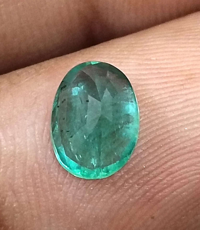 Certified 1.44ct Natural Zambian Emerald